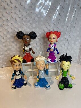 Vintage DJ 🎤🎧Skribbles Spinheads Figures (5)
